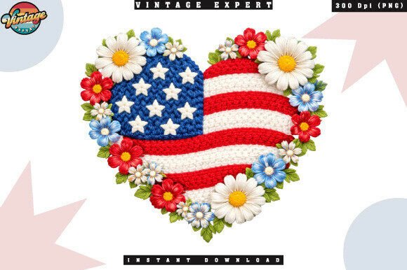 Download Rustic Americana Flower Heart PNG - Rustic americana Collection