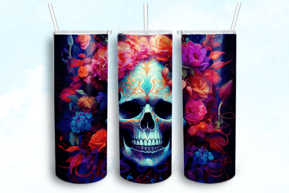 Download Magical Skull Tropical Tumbler PNG - Tropical tumbler png Collection