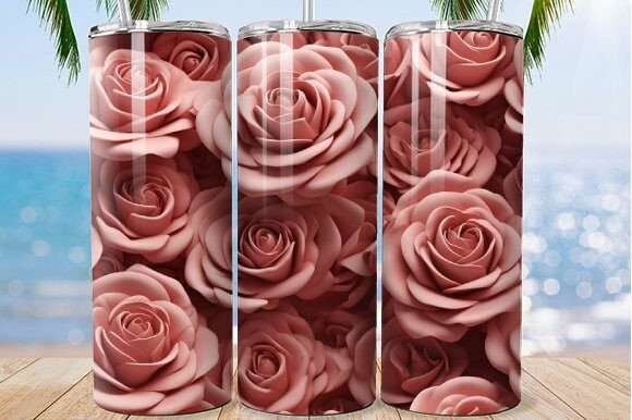Download Soft Peach Roses Tumbler Wrap - Premium Resources