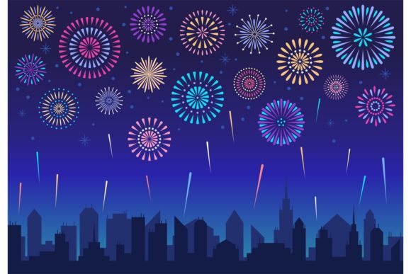 Download City Fireworks Celebration - Fireworks celebration Collection