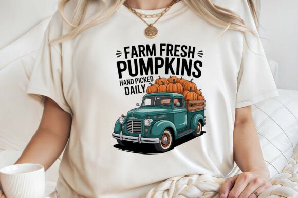 Download Retro Farm Fresh Pumpkins Fall Shirt PNG - Premium Bundle
