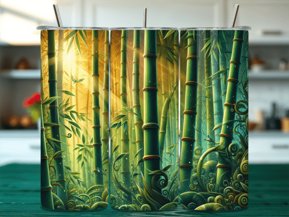 Download Green Bamboo Forest Tropical Tumbler PNG - Tropical tumbler png Collection