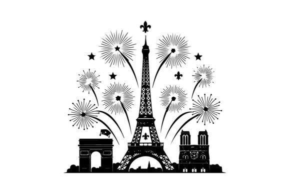 Download Eiffel Tower Fireworks Celebration Vecto - Fireworks celebration Collection