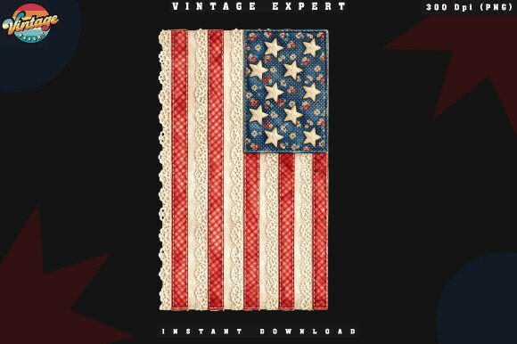 Download Rustic Americana Flag Crochet Yarn PNG - Rustic americana Collection