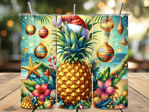 Download Pineapple Christmas Tropical Tumbler PNG - Tropical tumbler png Collection